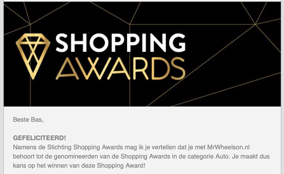 Shopping Awards MrWheelson